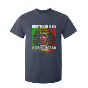 Juneteenth Is My Independence Day T Shirt For Kid Since 1865 African American Woman