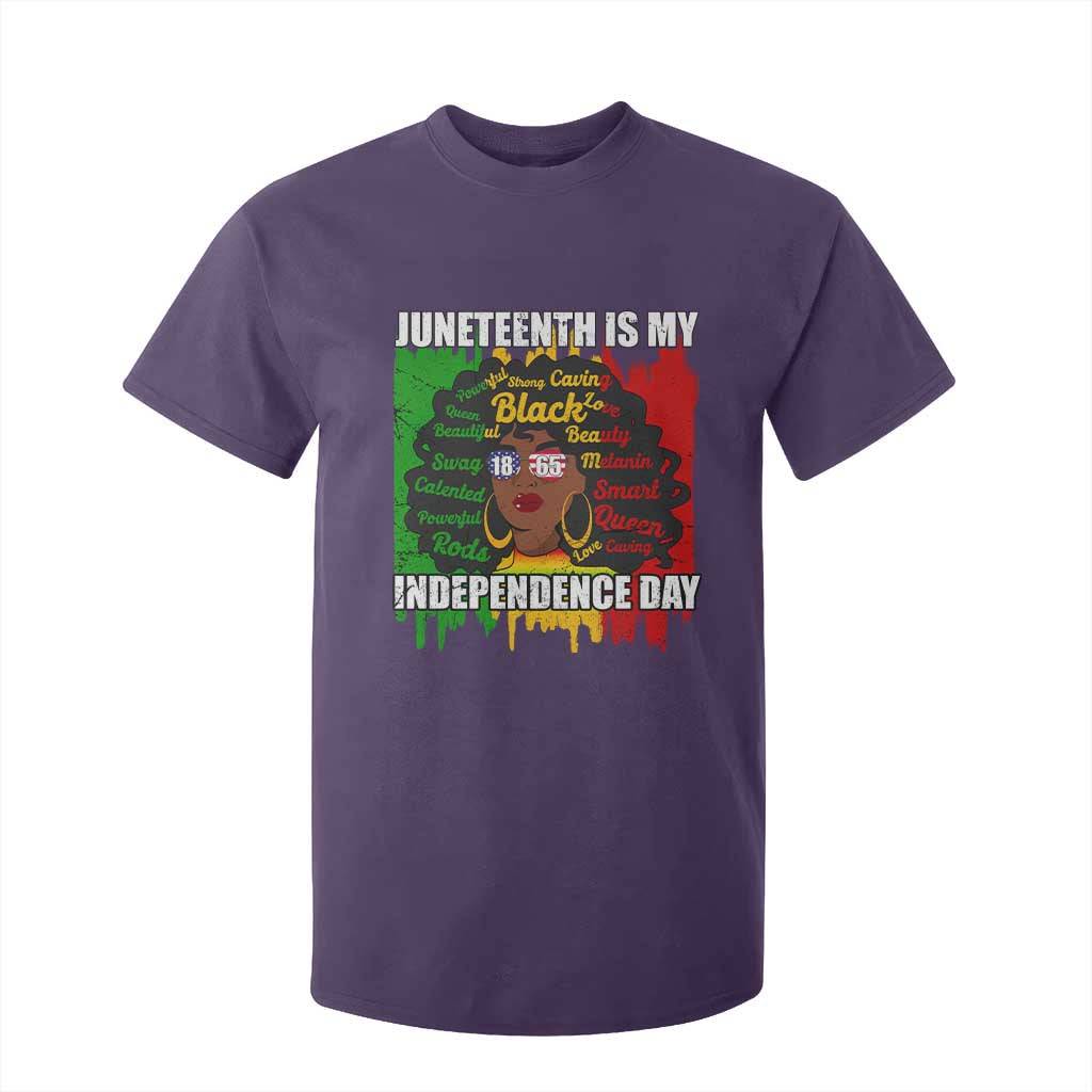 Juneteenth Is My Independence Day T Shirt For Kid Since 1865 African American Woman