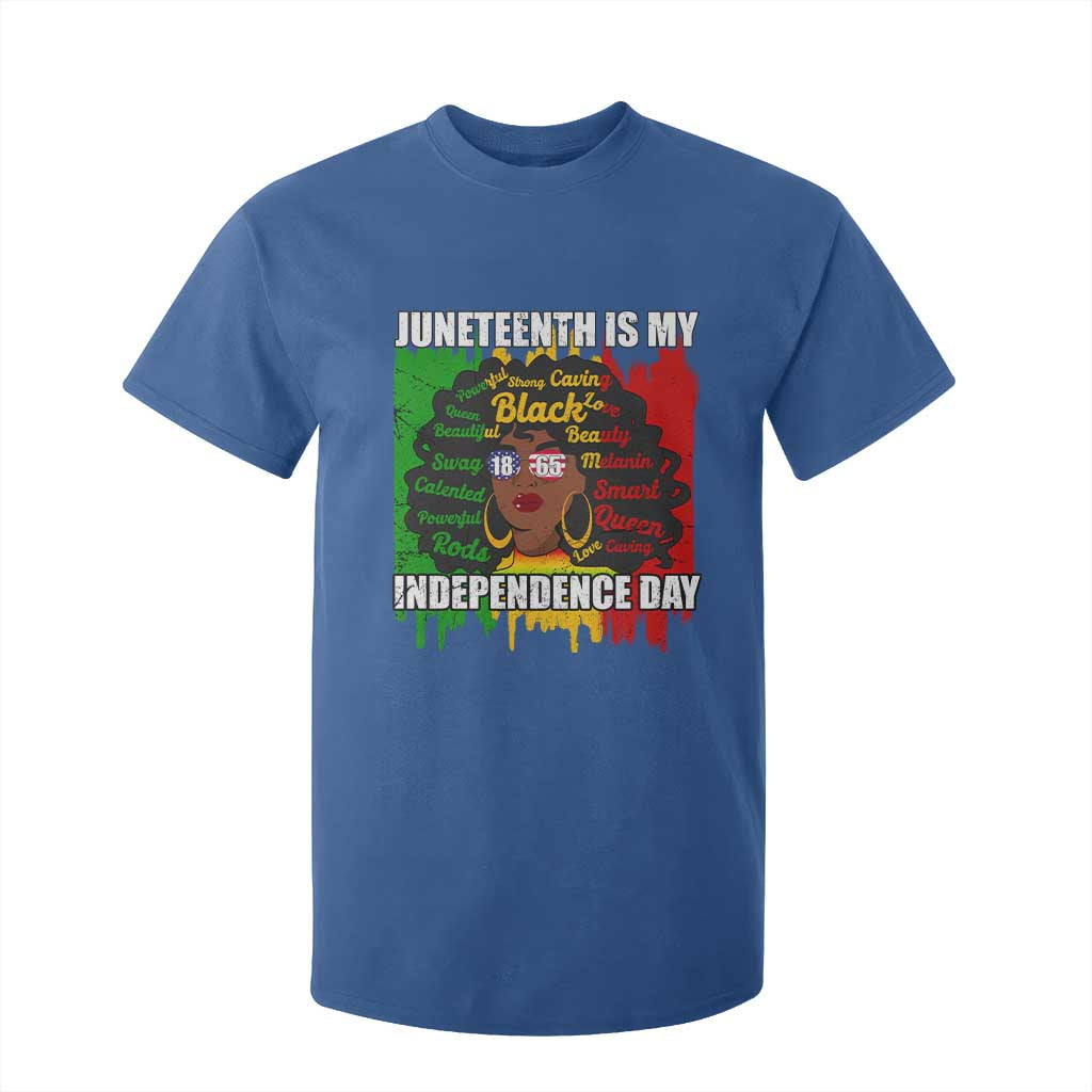 Juneteenth Is My Independence Day T Shirt For Kid Since 1865 African American Woman