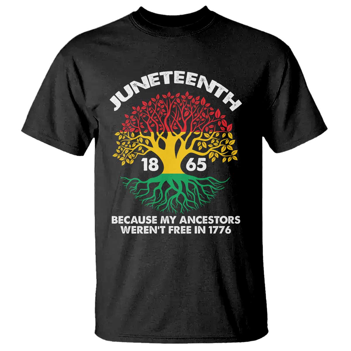 Juneteenth 1865 T Shirt Because My Ancestor Weren't Free In 1776 African American Roots