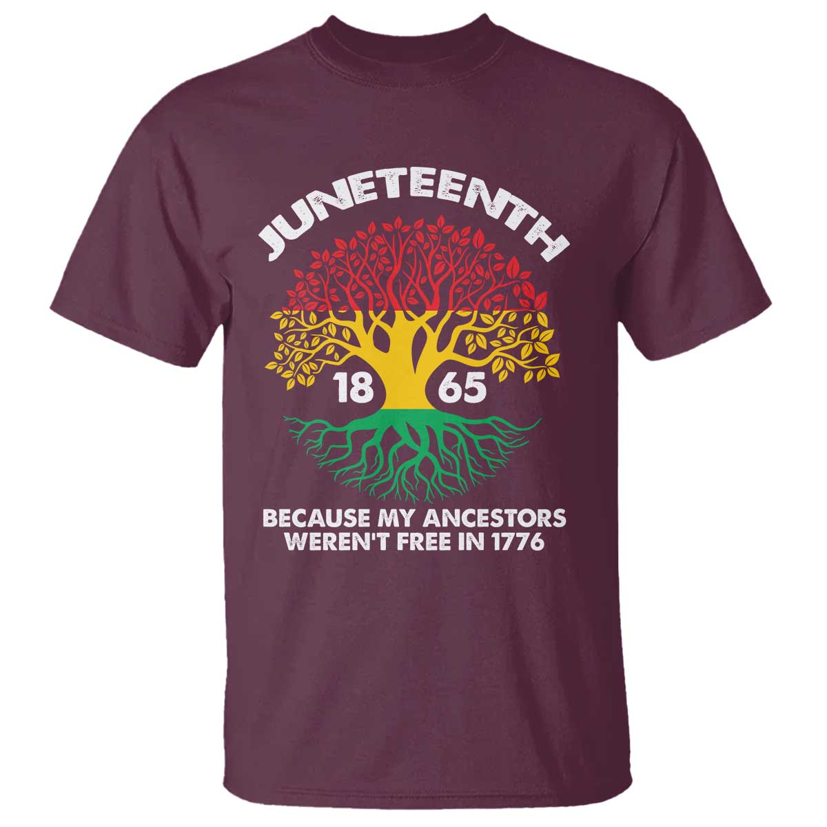 Juneteenth 1865 T Shirt Because My Ancestor Weren't Free In 1776 African American Roots