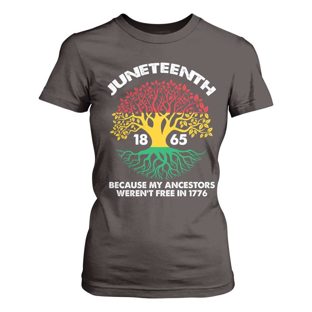 Juneteenth 1865 T Shirt For Women Because My Ancestor Weren't Free In 1776 African American Roots