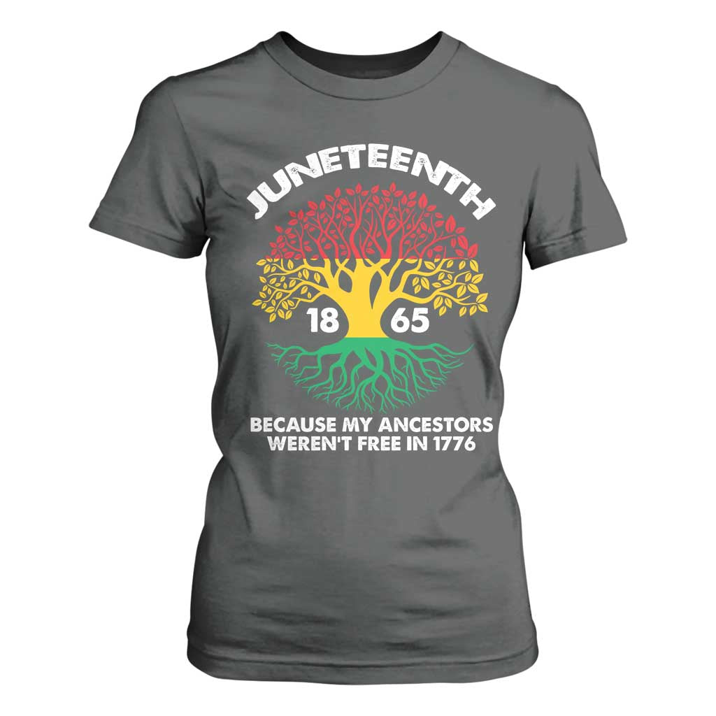 Juneteenth 1865 T Shirt For Women Because My Ancestor Weren't Free In 1776 African American Roots