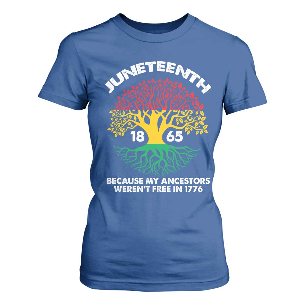Juneteenth 1865 T Shirt For Women Because My Ancestor Weren't Free In 1776 African American Roots