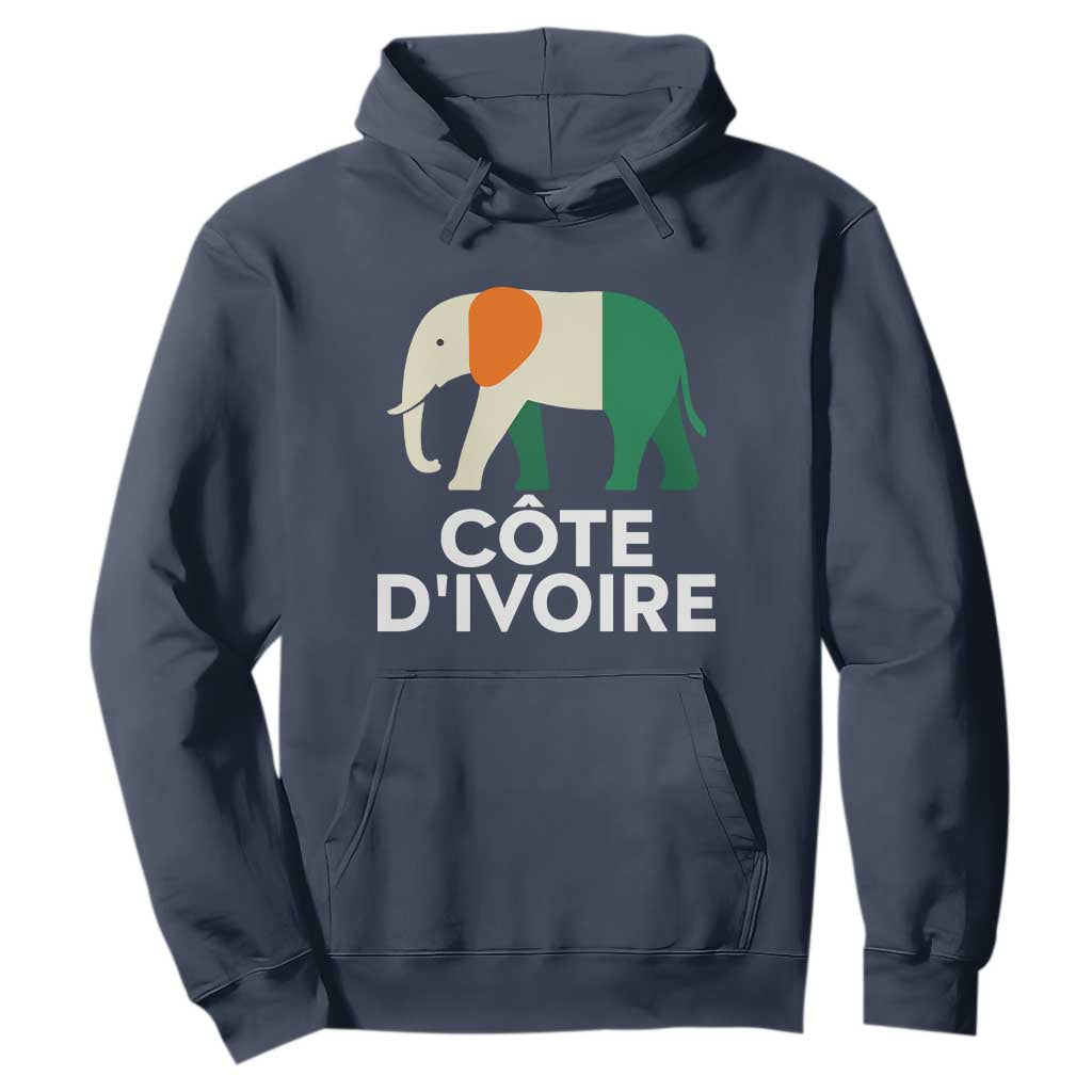 Proud Côte d'Ivoire Elephant Ivory Coast Flag Hoodie Ivorian Pride Retro Souvenir