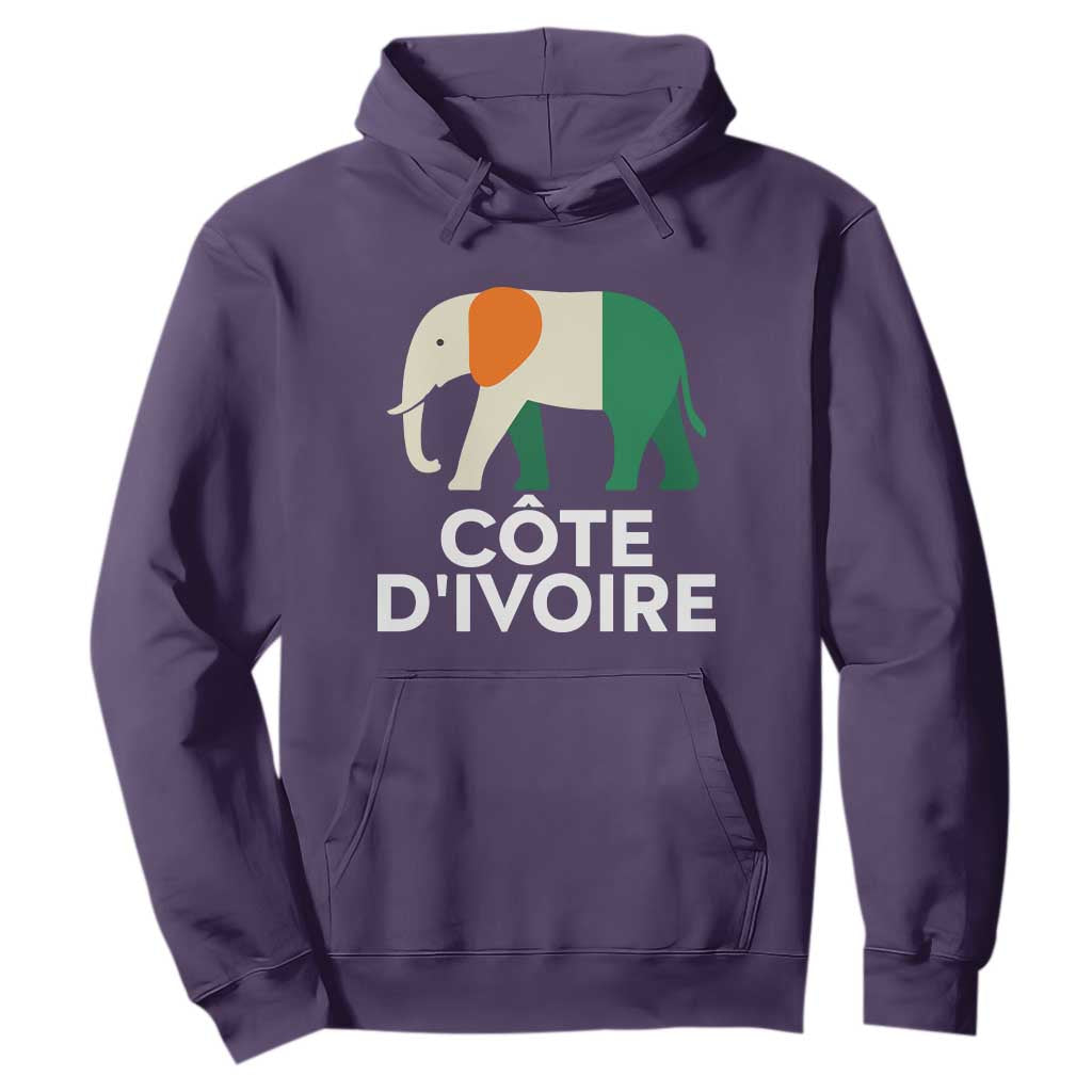 Proud Côte d'Ivoire Elephant Ivory Coast Flag Hoodie Ivorian Pride Retro Souvenir