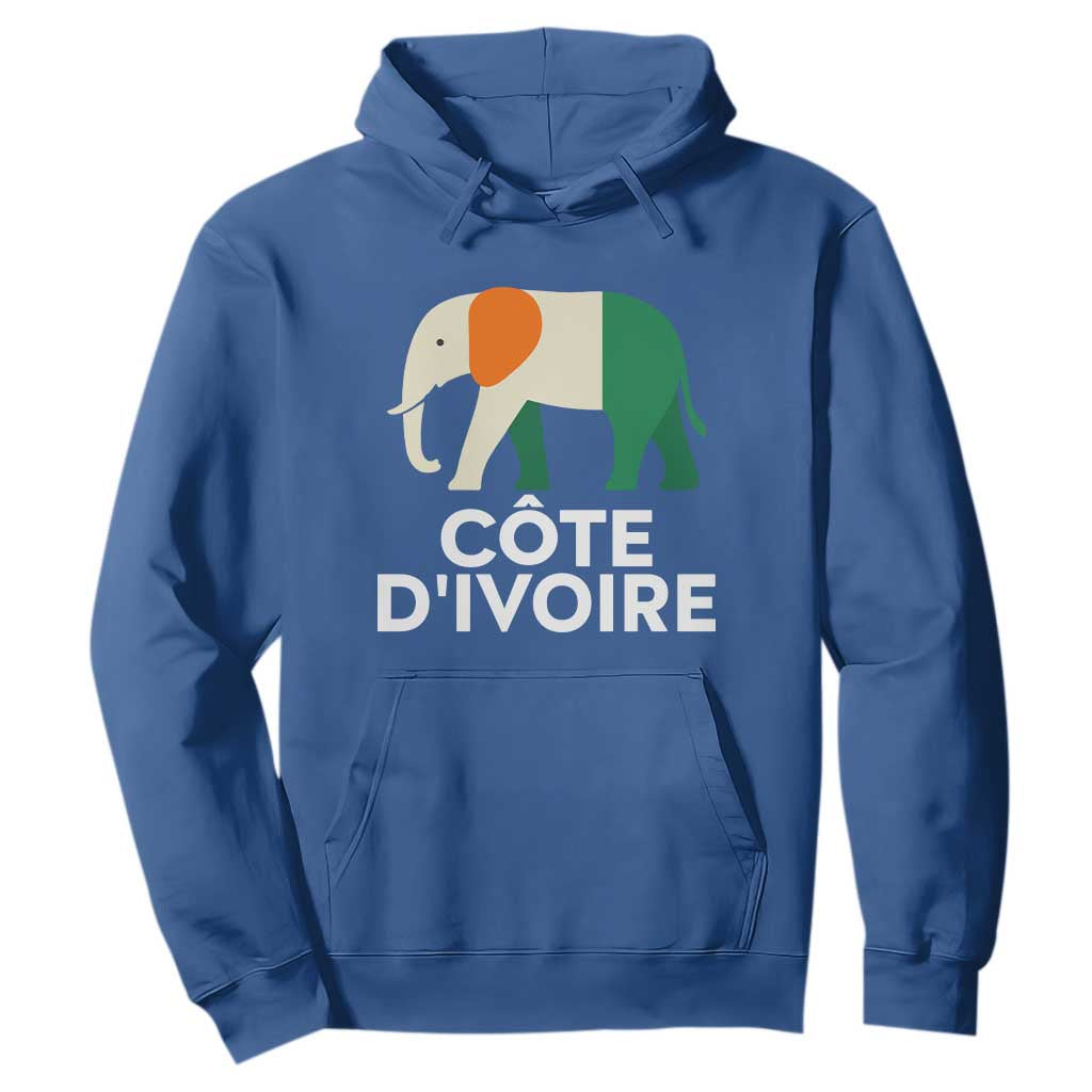 Proud Côte d'Ivoire Elephant Ivory Coast Flag Hoodie Ivorian Pride Retro Souvenir