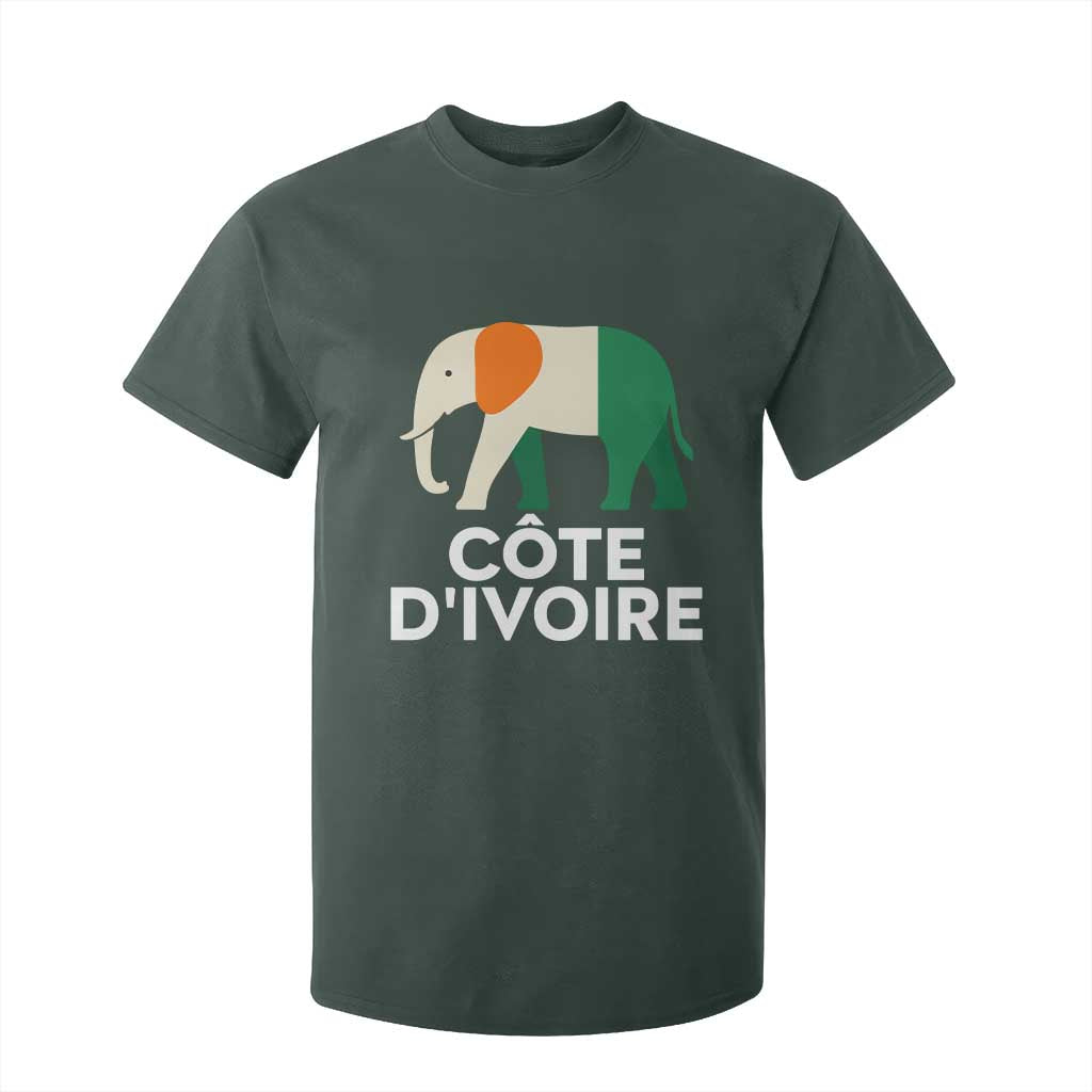 Proud Côte d'Ivoire Elephant Ivory Coast Flag T Shirt For Kid Ivorian Pride Retro Souvenir