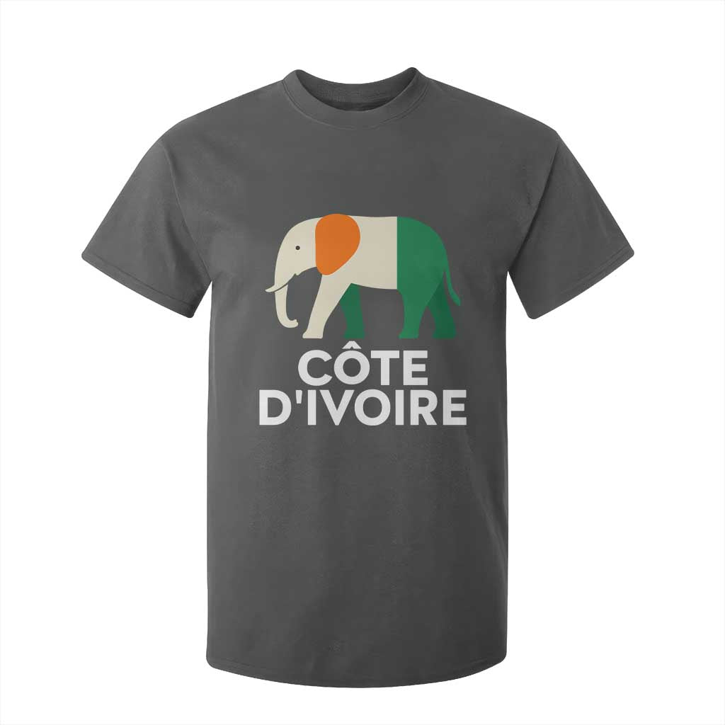 Proud Côte d'Ivoire Elephant Ivory Coast Flag T Shirt For Kid Ivorian Pride Retro Souvenir