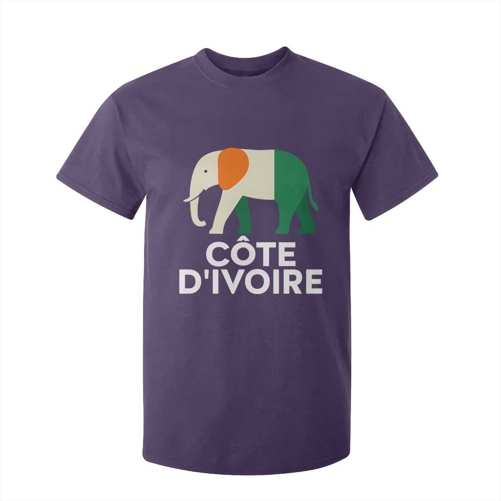 Proud Côte d'Ivoire Elephant Ivory Coast Flag T Shirt For Kid Ivorian Pride Retro Souvenir