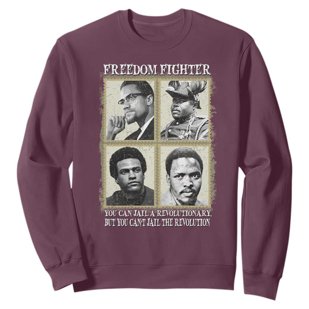 Freedom Fighters Heritage Sweatshirt Malcolm X Marcus Garvey Huey P Newton Steve Biko Revolution - African Pride