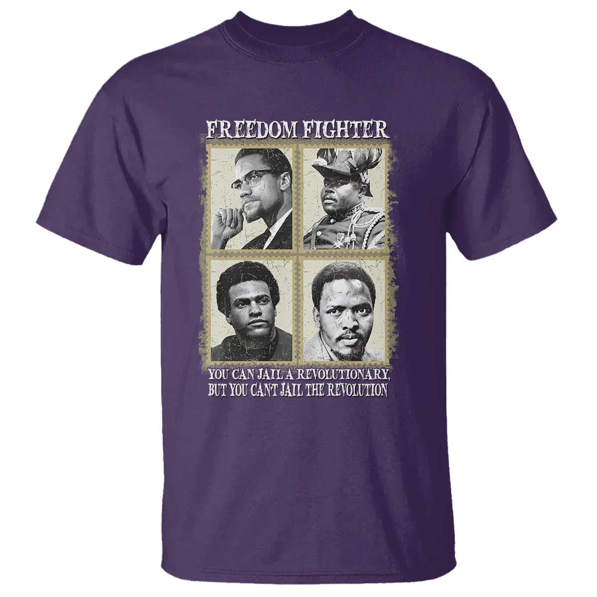 Freedom Fighters Heritage T Shirt Malcolm X Marcus Garvey Huey P Newton Steve Biko Revolution - African Pride