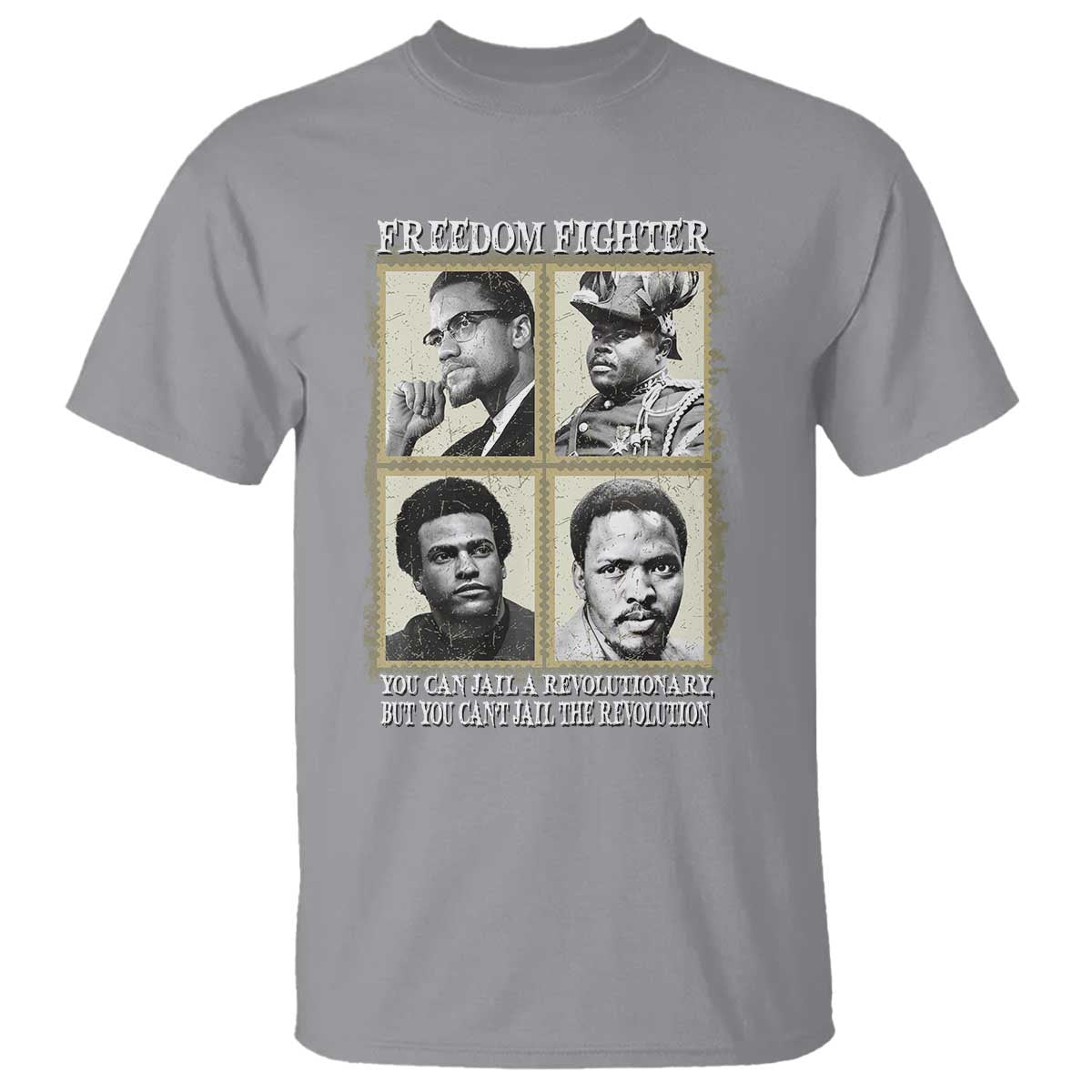 Freedom Fighters Heritage T Shirt Malcolm X Marcus Garvey Huey P Newton Steve Biko Revolution - African Pride