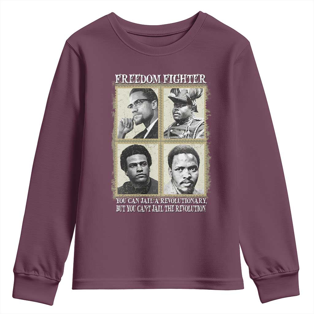 Freedom Fighters Heritage Youth Sweatshirt Malcolm X Marcus Garvey Huey P Newton Steve Biko Revolution - African Pride