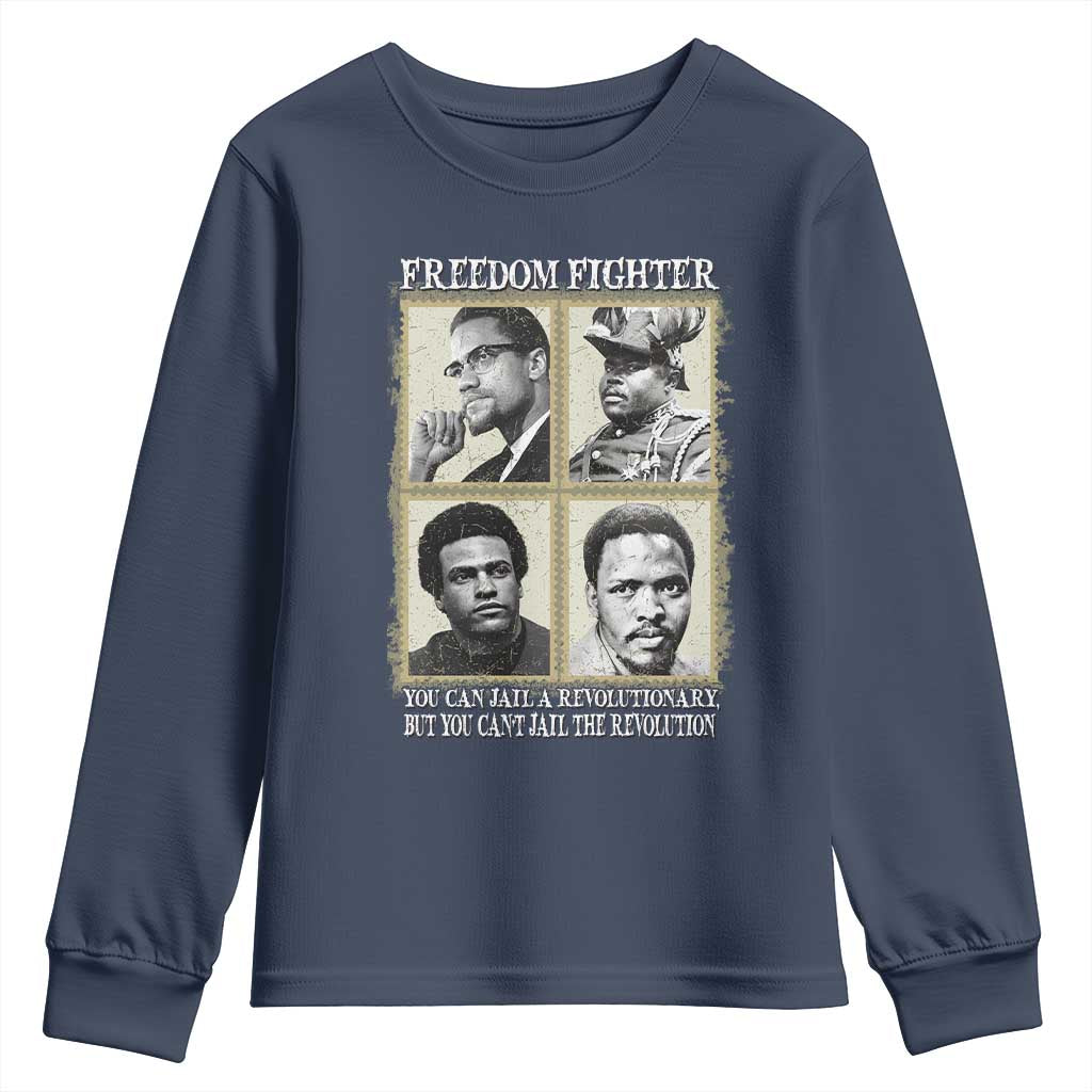 Freedom Fighters Heritage Youth Sweatshirt Malcolm X Marcus Garvey Huey P Newton Steve Biko Revolution - African Pride