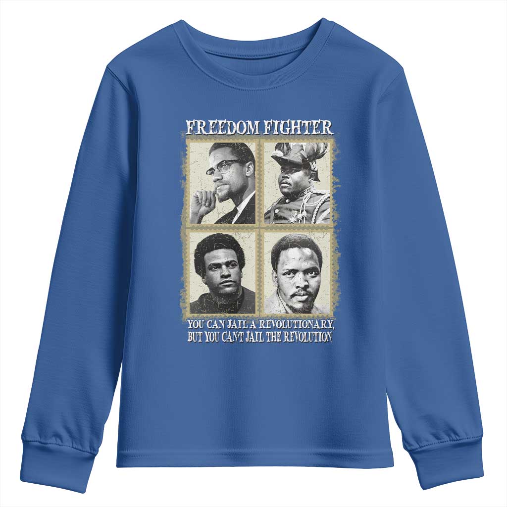 Freedom Fighters Heritage Youth Sweatshirt Malcolm X Marcus Garvey Huey P Newton Steve Biko Revolution - African Pride