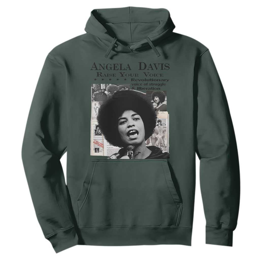 Angela Davis Hoodie Raise Your Voice Revolutionary Power Liberation - African Pride