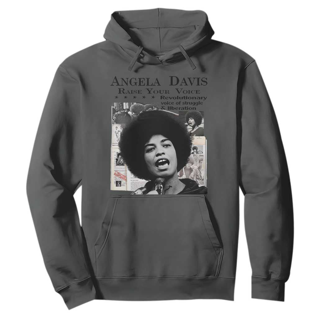 Angela Davis Hoodie Raise Your Voice Revolutionary Power Liberation - African Pride