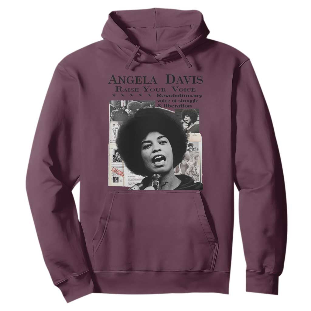 Angela Davis Hoodie Raise Your Voice Revolutionary Power Liberation - African Pride