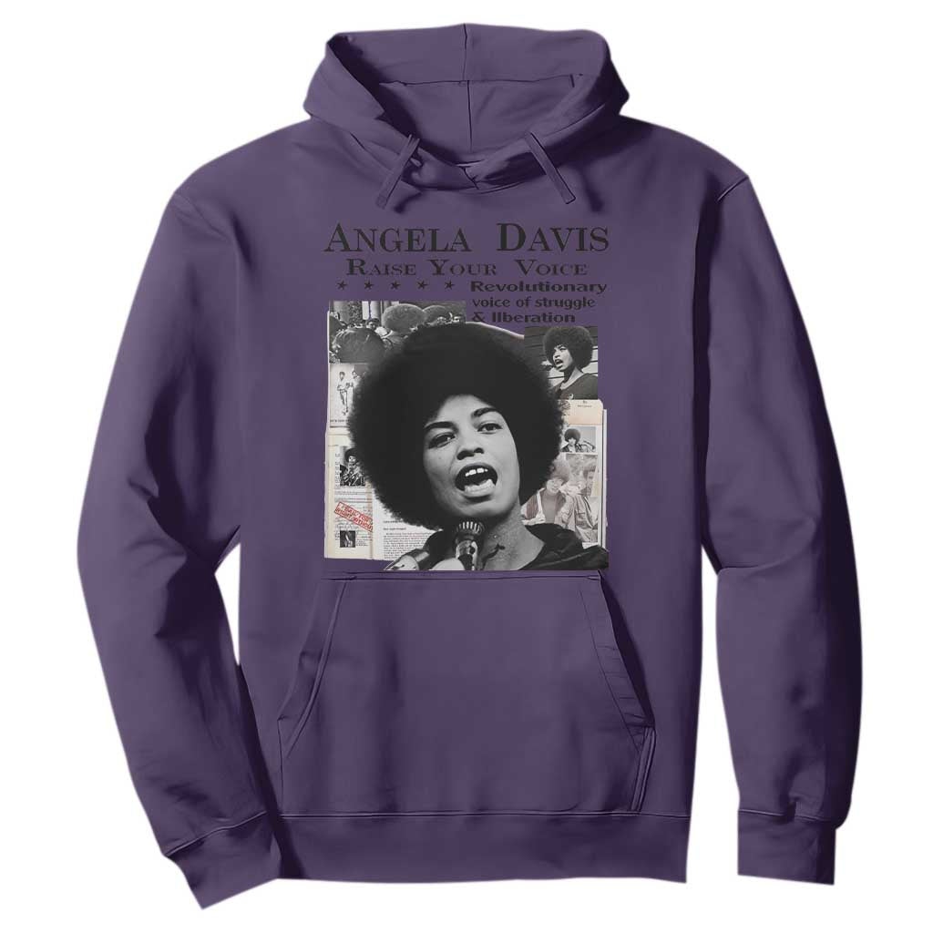 Angela Davis Hoodie Raise Your Voice Revolutionary Power Liberation - African Pride
