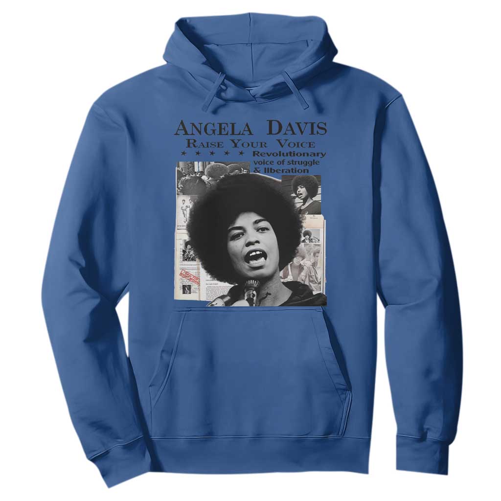 Angela Davis Hoodie Raise Your Voice Revolutionary Power Liberation - African Pride