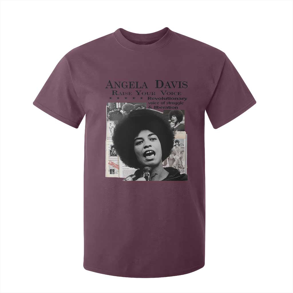 Angela Davis T Shirt For Kid Raise Your Voice Revolutionary Power Liberation - African Pride