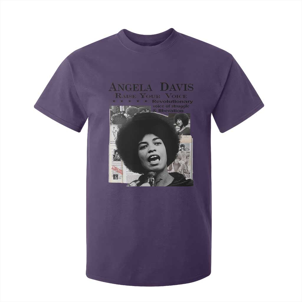 Angela Davis T Shirt For Kid Raise Your Voice Revolutionary Power Liberation - African Pride