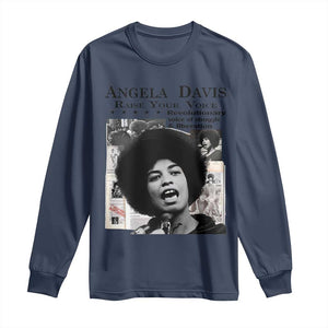 Angela Davis Long Sleeve Shirt Raise Your Voice Revolutionary Power Liberation - African Pride