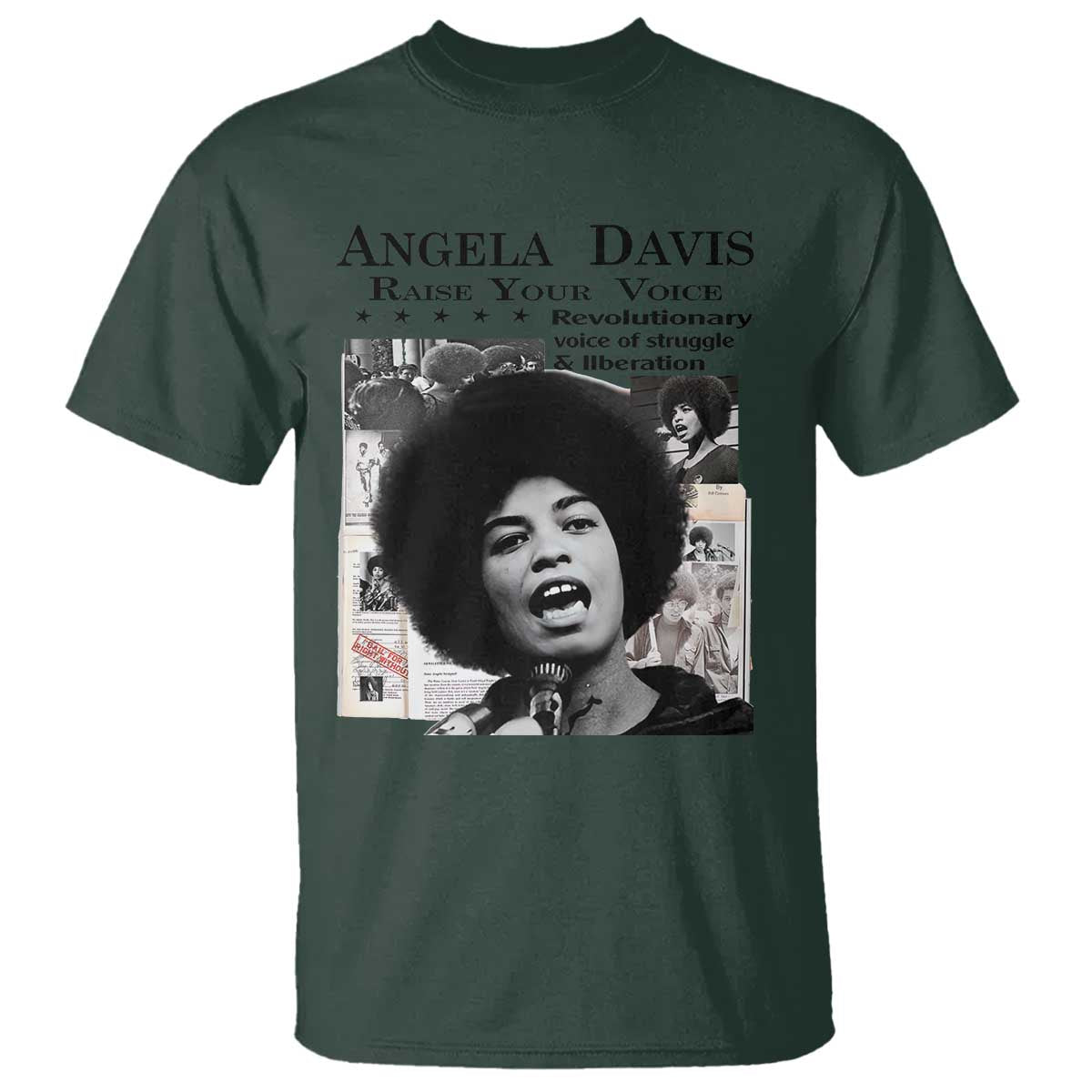 Angela Davis T Shirt Raise Your Voice Revolutionary Power Liberation - African Pride