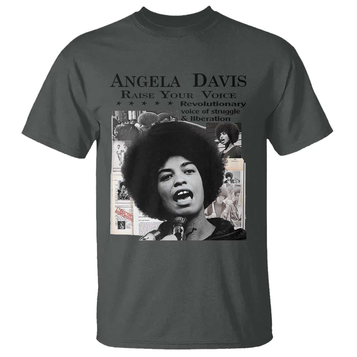 Angela Davis T Shirt Raise Your Voice Revolutionary Power Liberation - African Pride