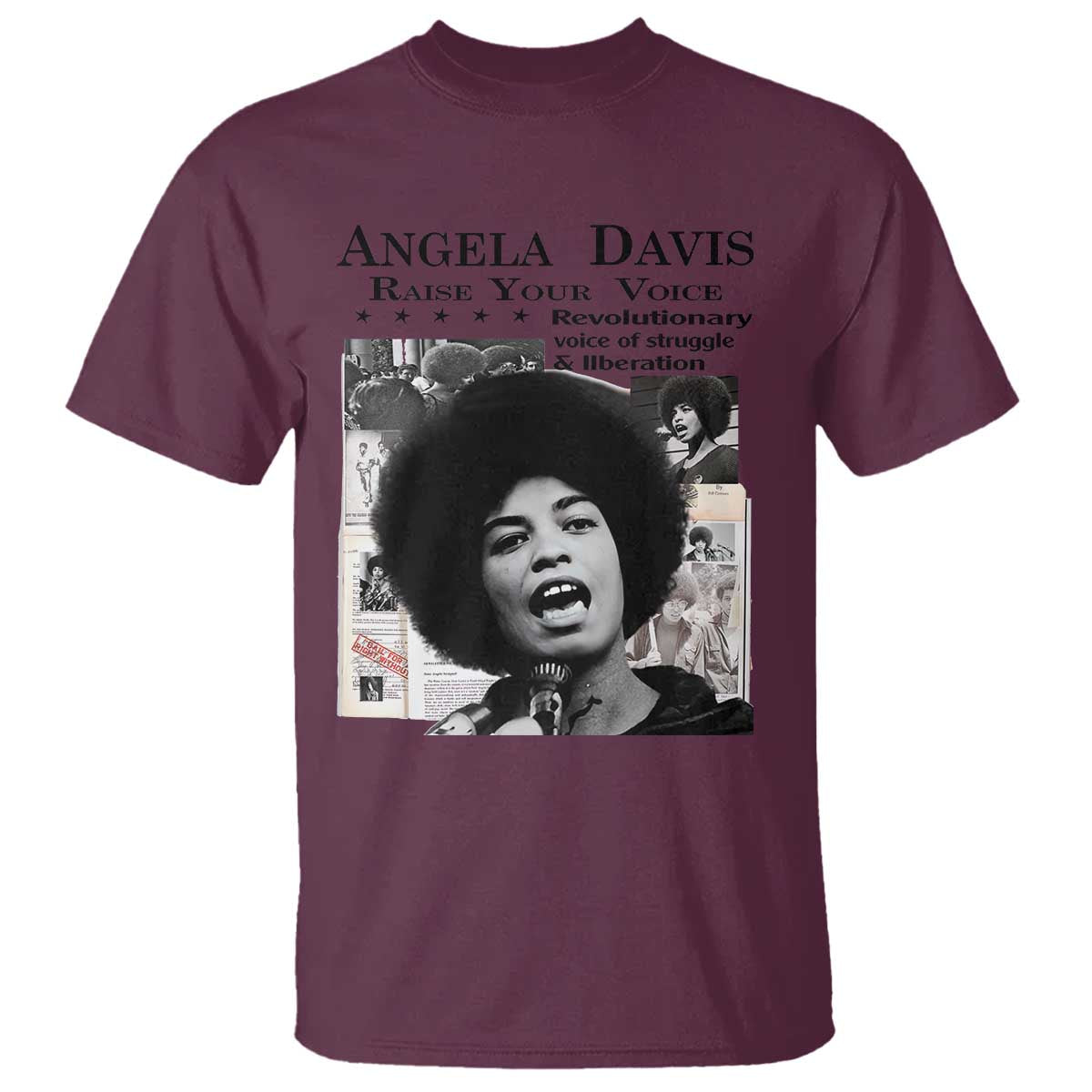 Angela Davis T Shirt Raise Your Voice Revolutionary Power Liberation - African Pride