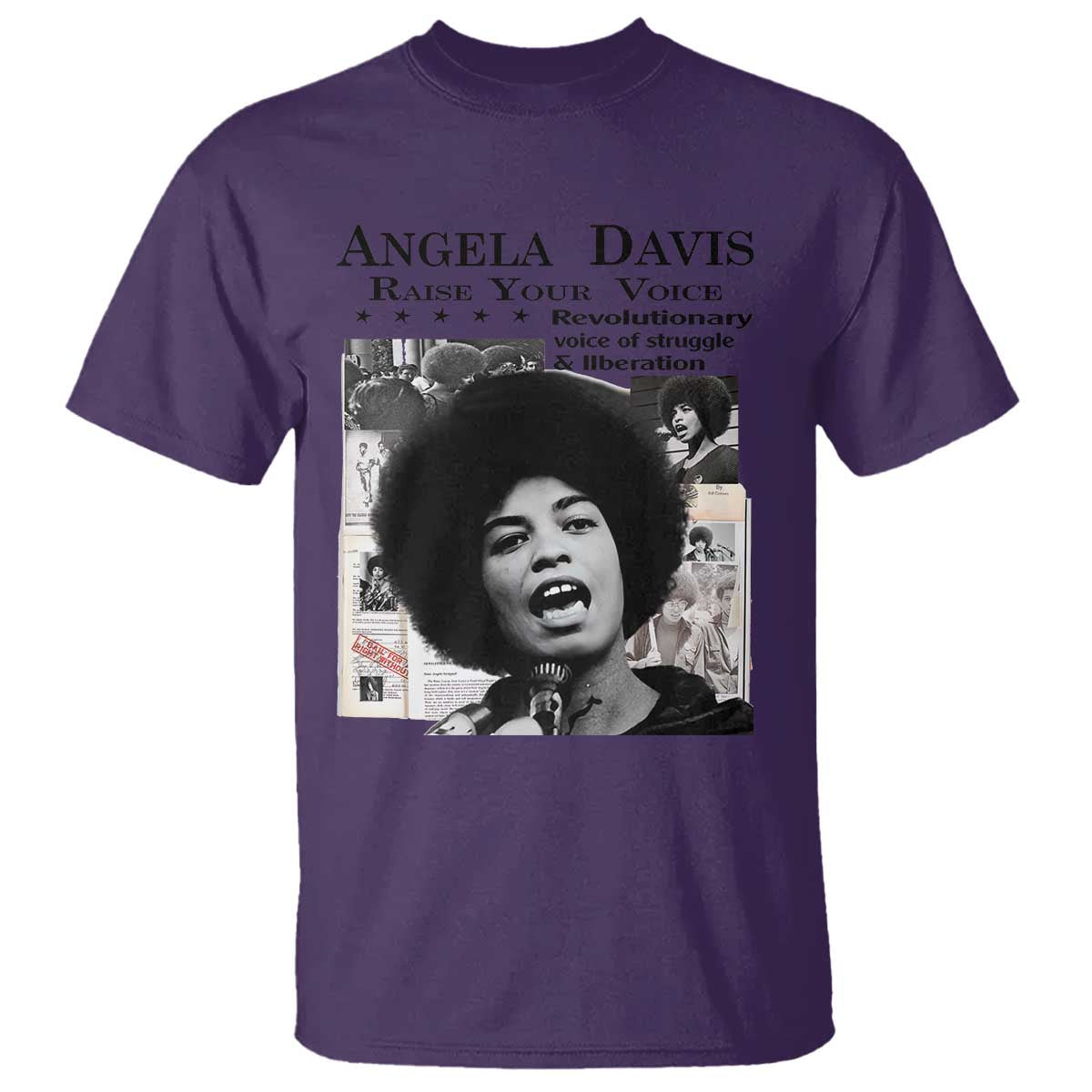Angela Davis T Shirt Raise Your Voice Revolutionary Power Liberation - African Pride