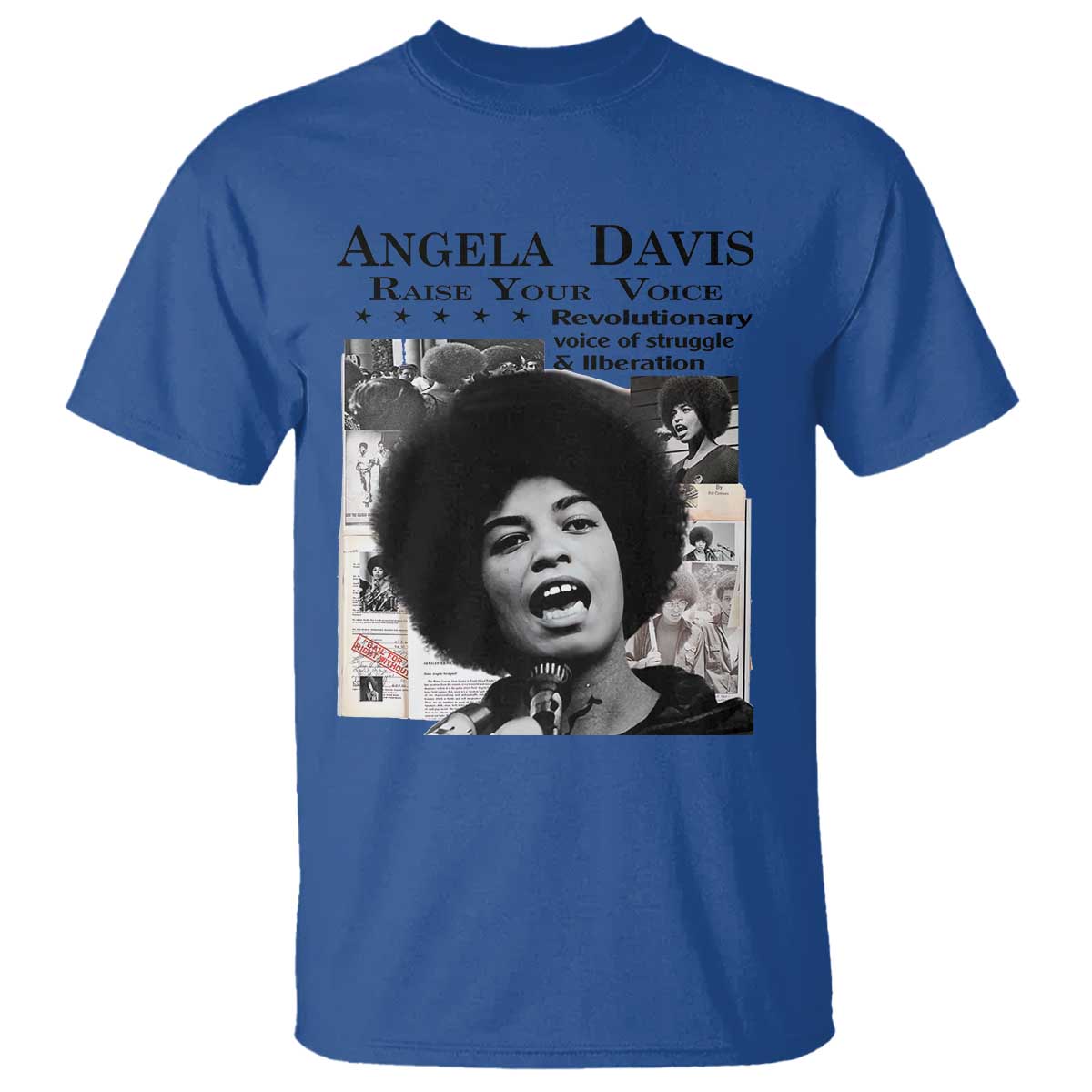 Angela Davis T Shirt Raise Your Voice Revolutionary Power Liberation - African Pride