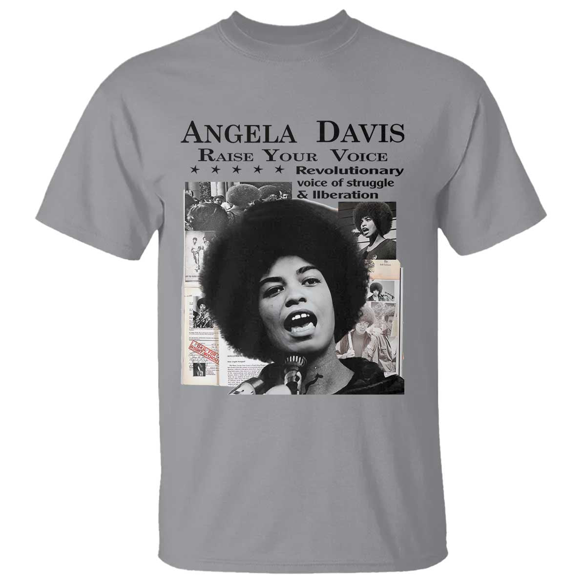 Angela Davis T Shirt Raise Your Voice Revolutionary Power Liberation - African Pride