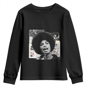Angela Davis Youth Sweatshirt Raise Your Voice Revolutionary Power Liberation - African Pride