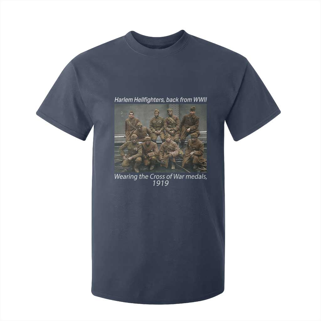 Harlem Hellfighters 1919 WWII Heroes T Shirt For Kid Cross of War Medal African American Black History - African Pride