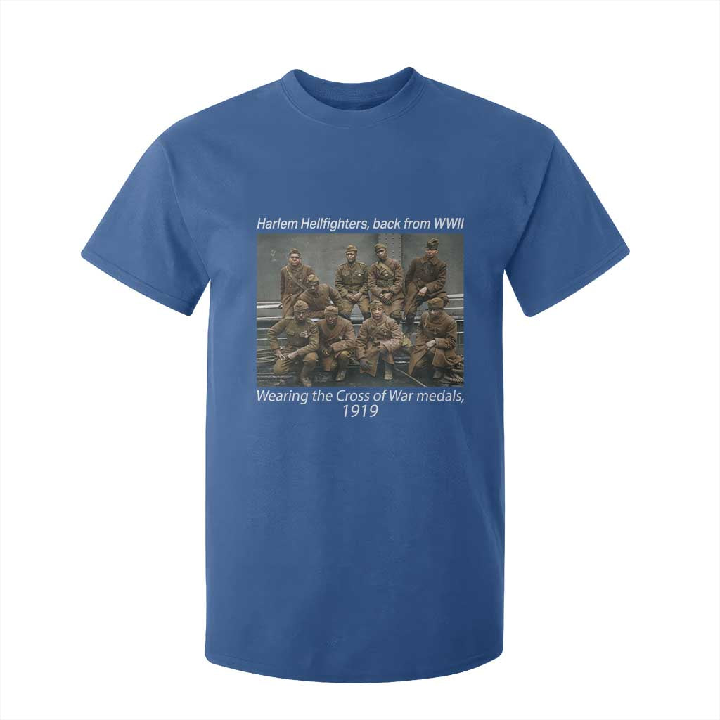 Harlem Hellfighters 1919 WWII Heroes T Shirt For Kid Cross of War Medal African American Black History - African Pride