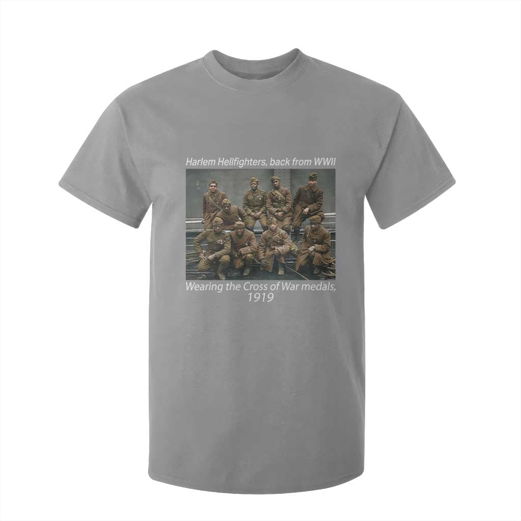 Harlem Hellfighters 1919 WWII Heroes T Shirt For Kid Cross of War Medal African American Black History - African Pride