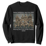 Harlem Hellfighters 1919 WWII Heroes Sweatshirt Cross of War Medal African American Black History - African Pride