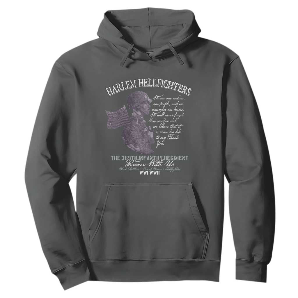 Harlem Hellfighters Tribute Hoodie 369th Infantry Regiment Military Soldiers Vintage - African Pride