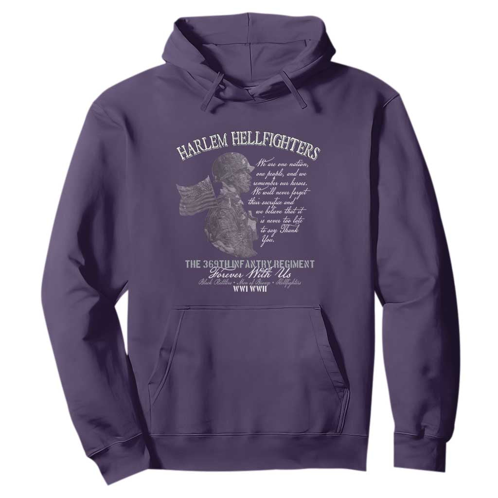 Harlem Hellfighters Tribute Hoodie 369th Infantry Regiment Military Soldiers Vintage - African Pride