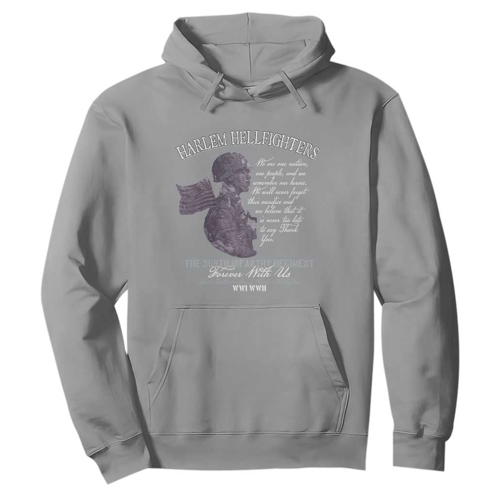 Harlem Hellfighters Tribute Hoodie 369th Infantry Regiment Military Soldiers Vintage - African Pride