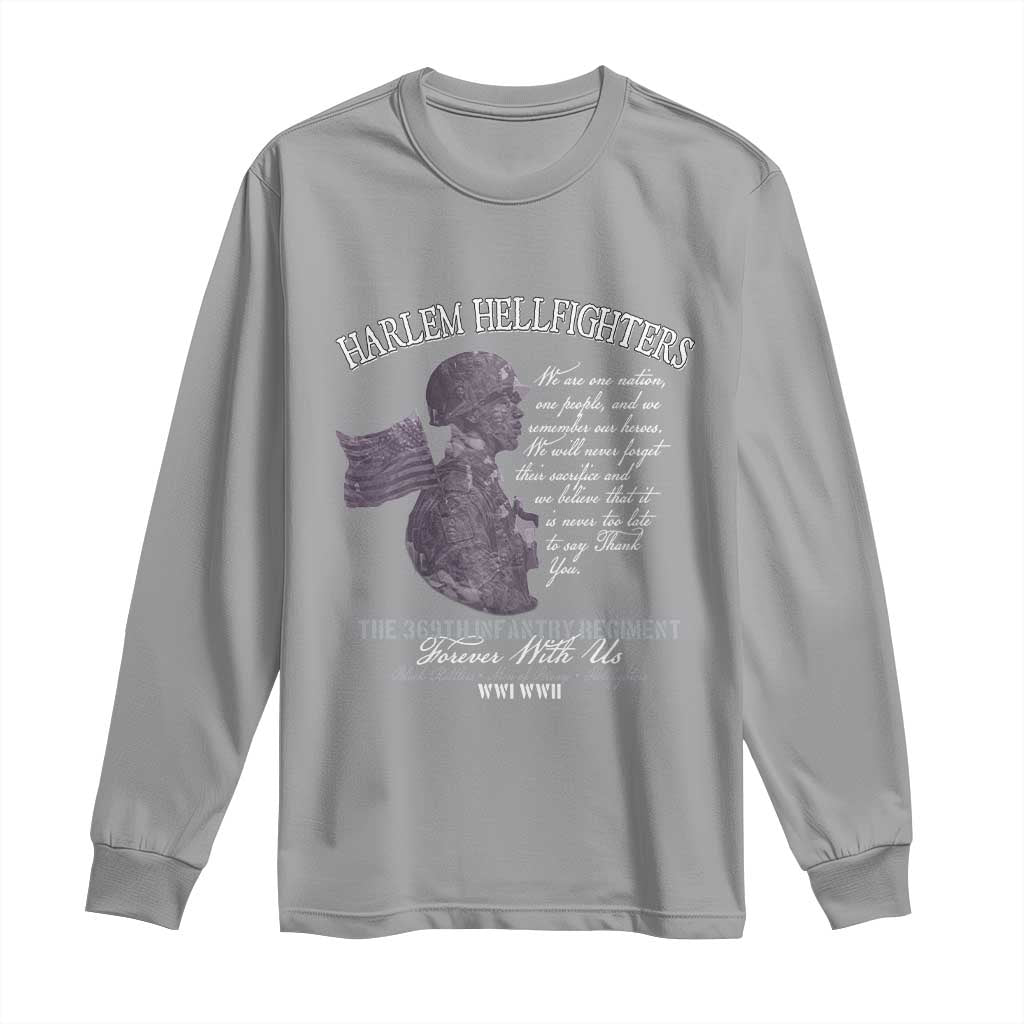 Harlem Hellfighters Tribute Long Sleeve Shirt 369th Infantry Regiment Military Soldiers Vintage - African Pride