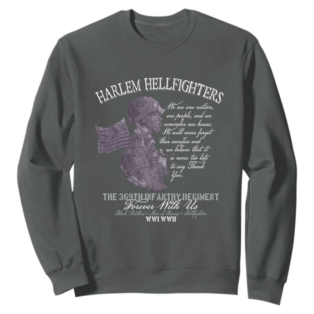 Harlem Hellfighters Tribute Sweatshirt 369th Infantry Regiment Military Soldiers Vintage - African Pride