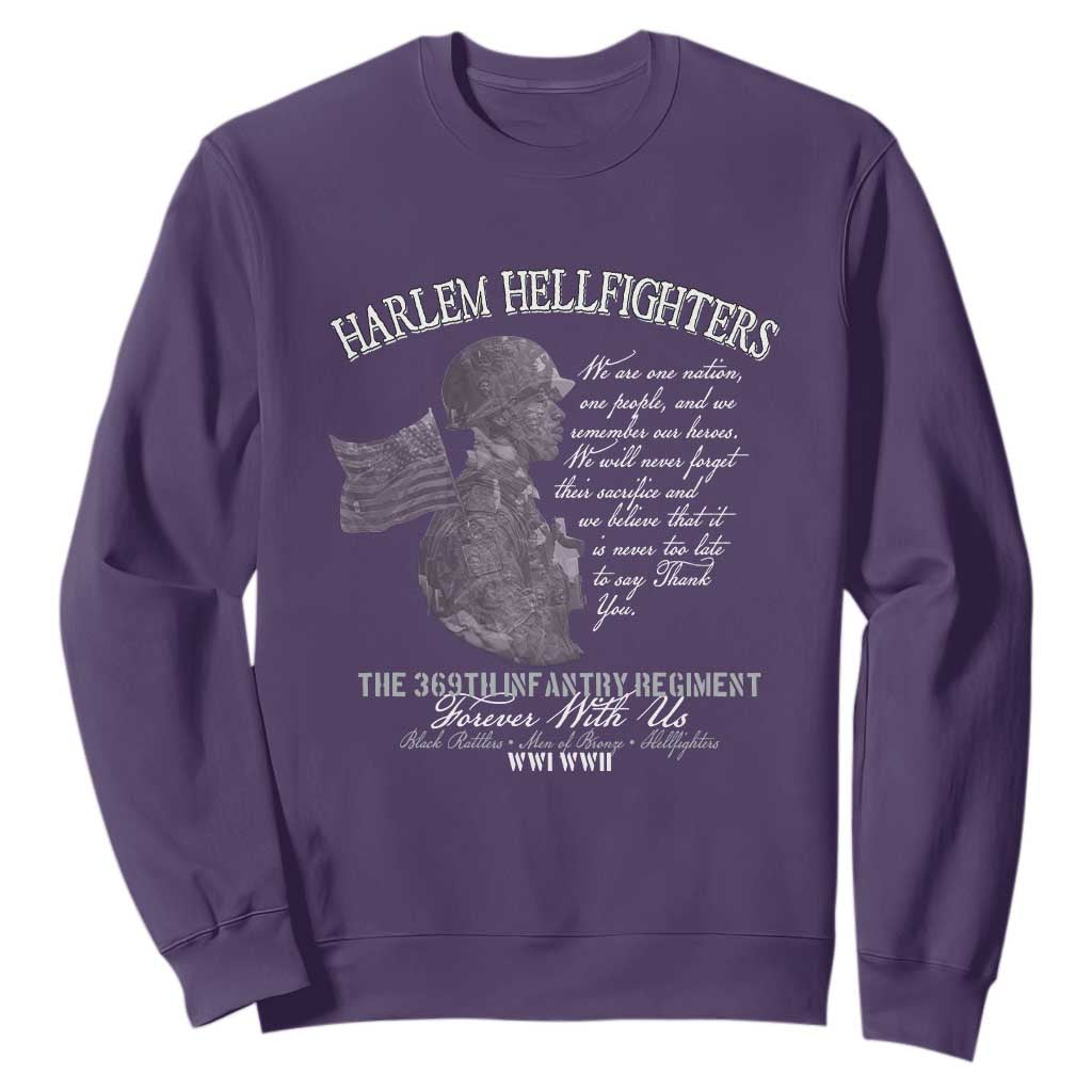 Harlem Hellfighters Tribute Sweatshirt 369th Infantry Regiment Military Soldiers Vintage - African Pride