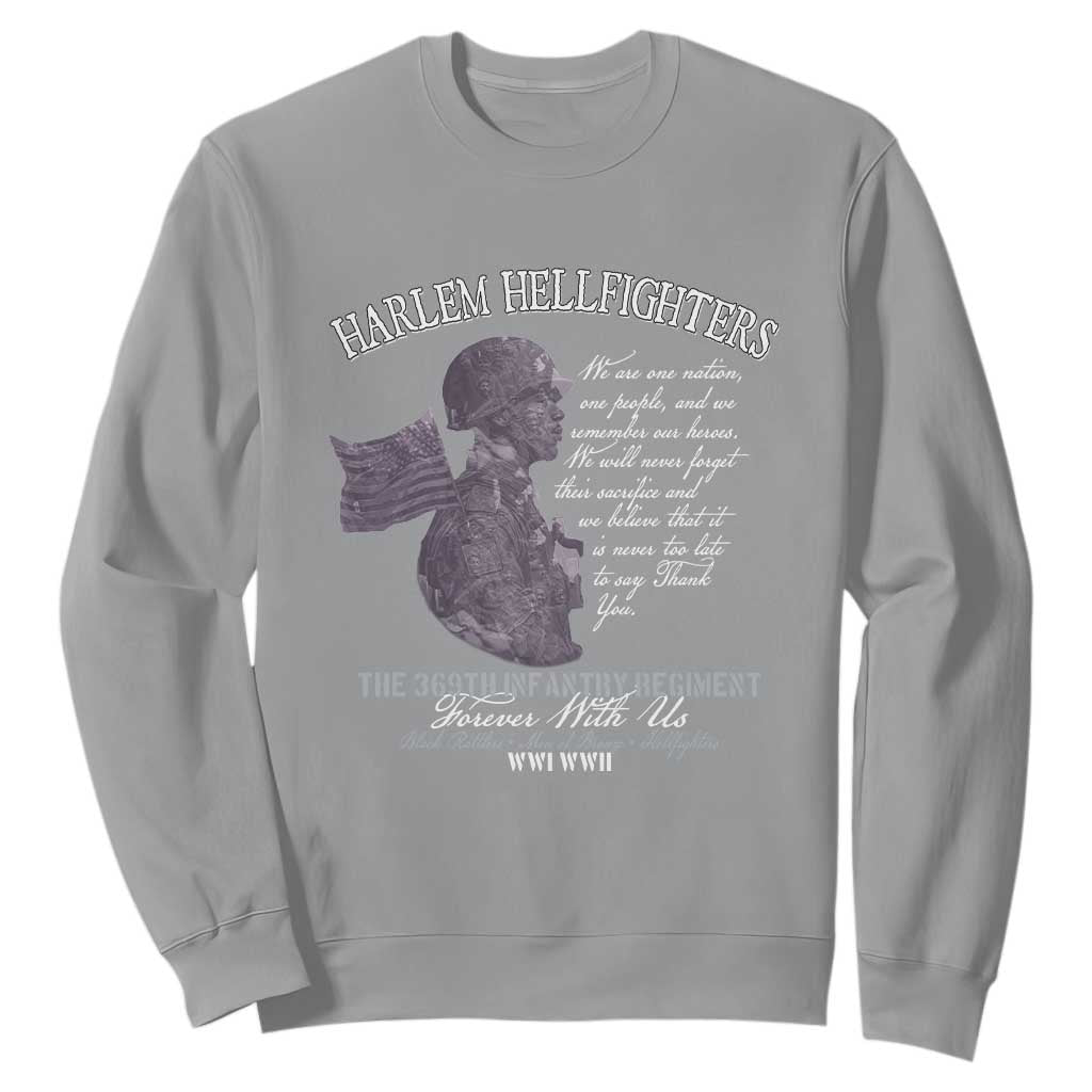 Harlem Hellfighters Tribute Sweatshirt 369th Infantry Regiment Military Soldiers Vintage - African Pride