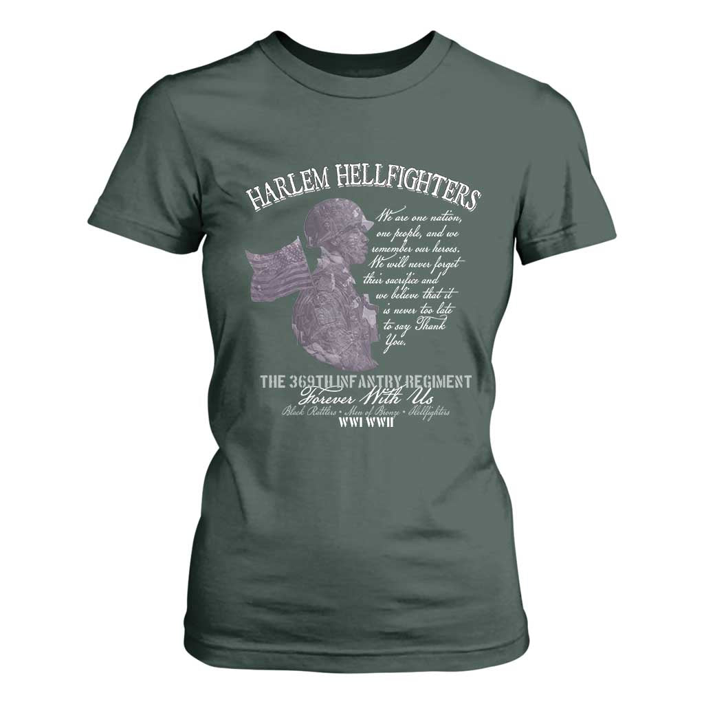 Harlem Hellfighters Tribute T Shirt For Women 369th Infantry Regiment Military Soldiers Vintage - African Pride