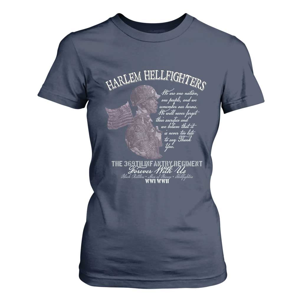 Harlem Hellfighters Tribute T Shirt For Women 369th Infantry Regiment Military Soldiers Vintage - African Pride
