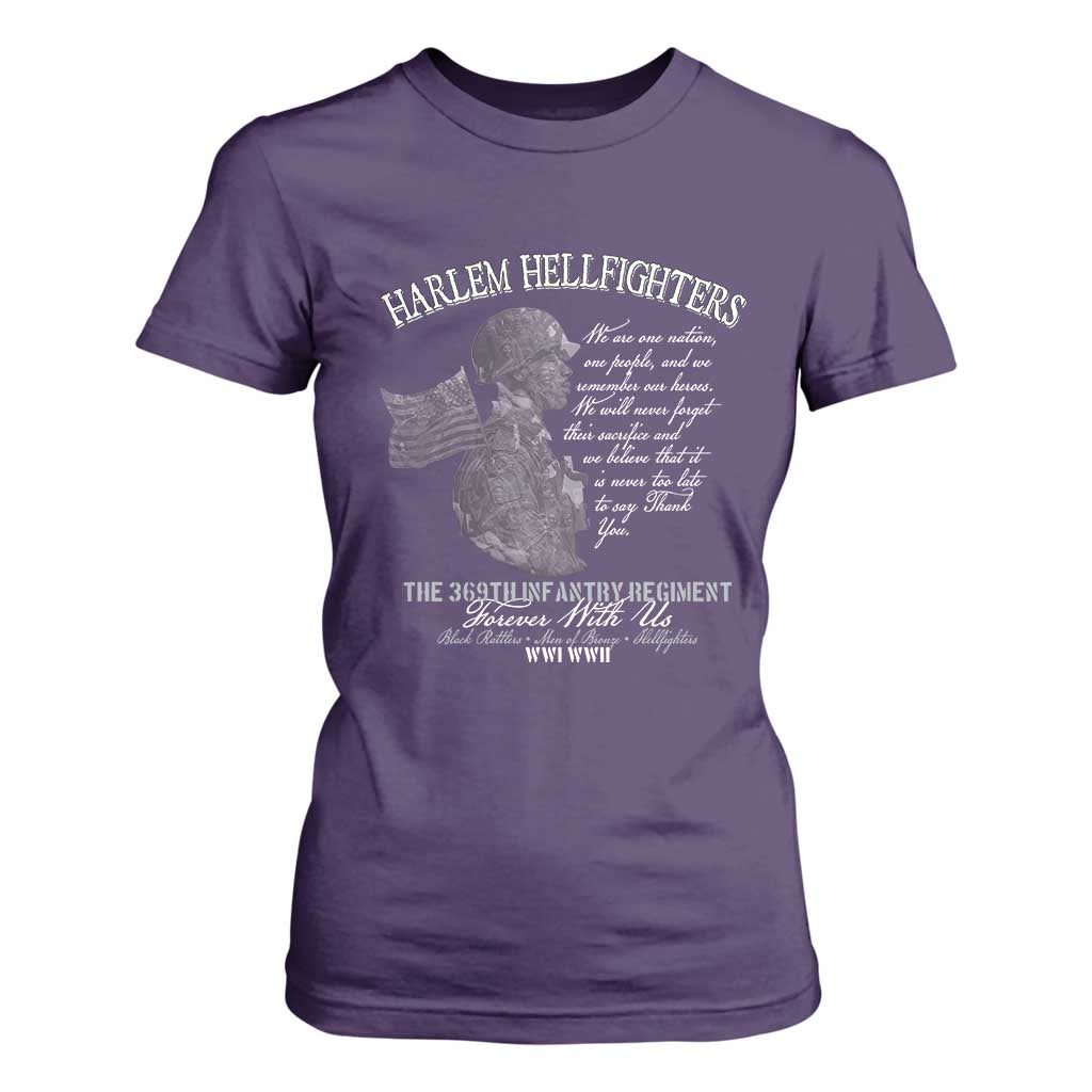 Harlem Hellfighters Tribute T Shirt For Women 369th Infantry Regiment Military Soldiers Vintage - African Pride