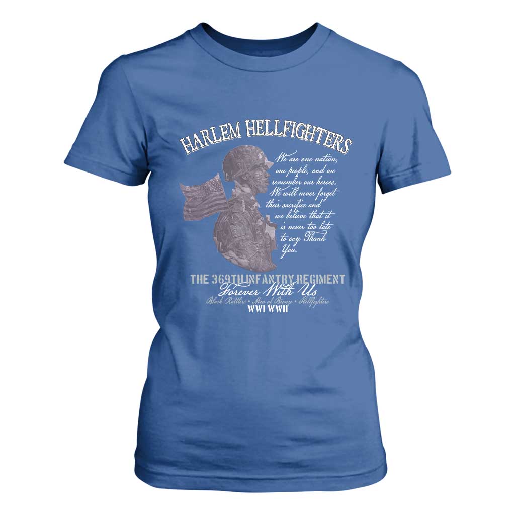 Harlem Hellfighters Tribute T Shirt For Women 369th Infantry Regiment Military Soldiers Vintage - African Pride